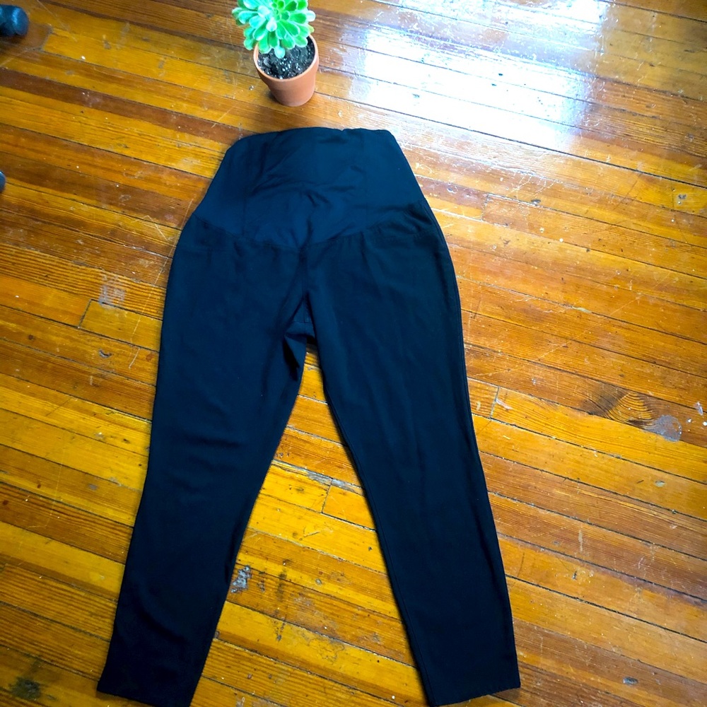Classic Black Maternity Pants 3/4” Cut